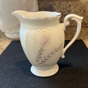 Vintage Chodziez creamer. Thistle pattern. Made in Poland